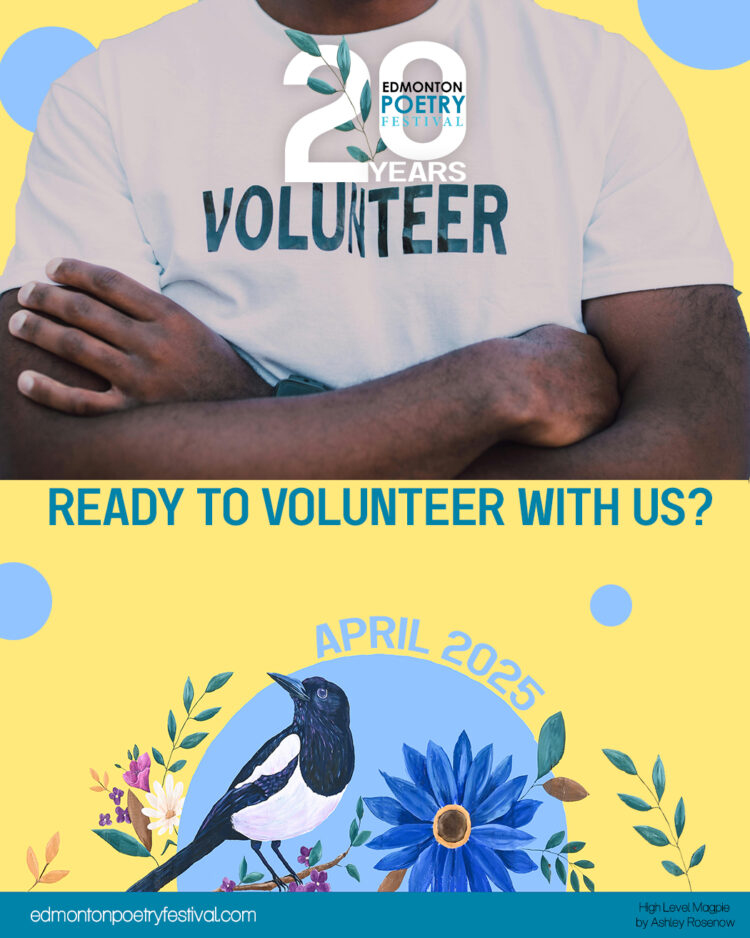 Volunteer image for the Edmonton Poetry Festival 2025